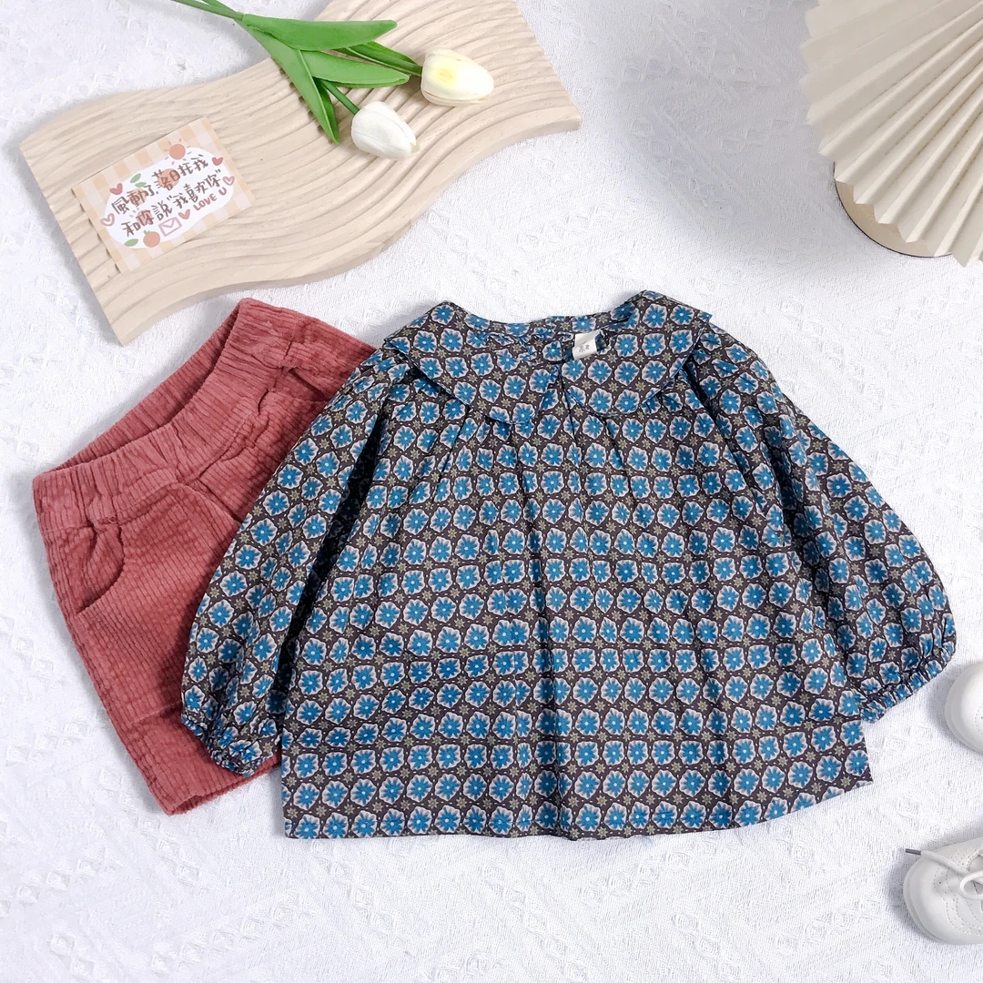 N1075儿童春秋童装韩版通用洋气时尚百搭休闲韩版长袖娃娃衫82182