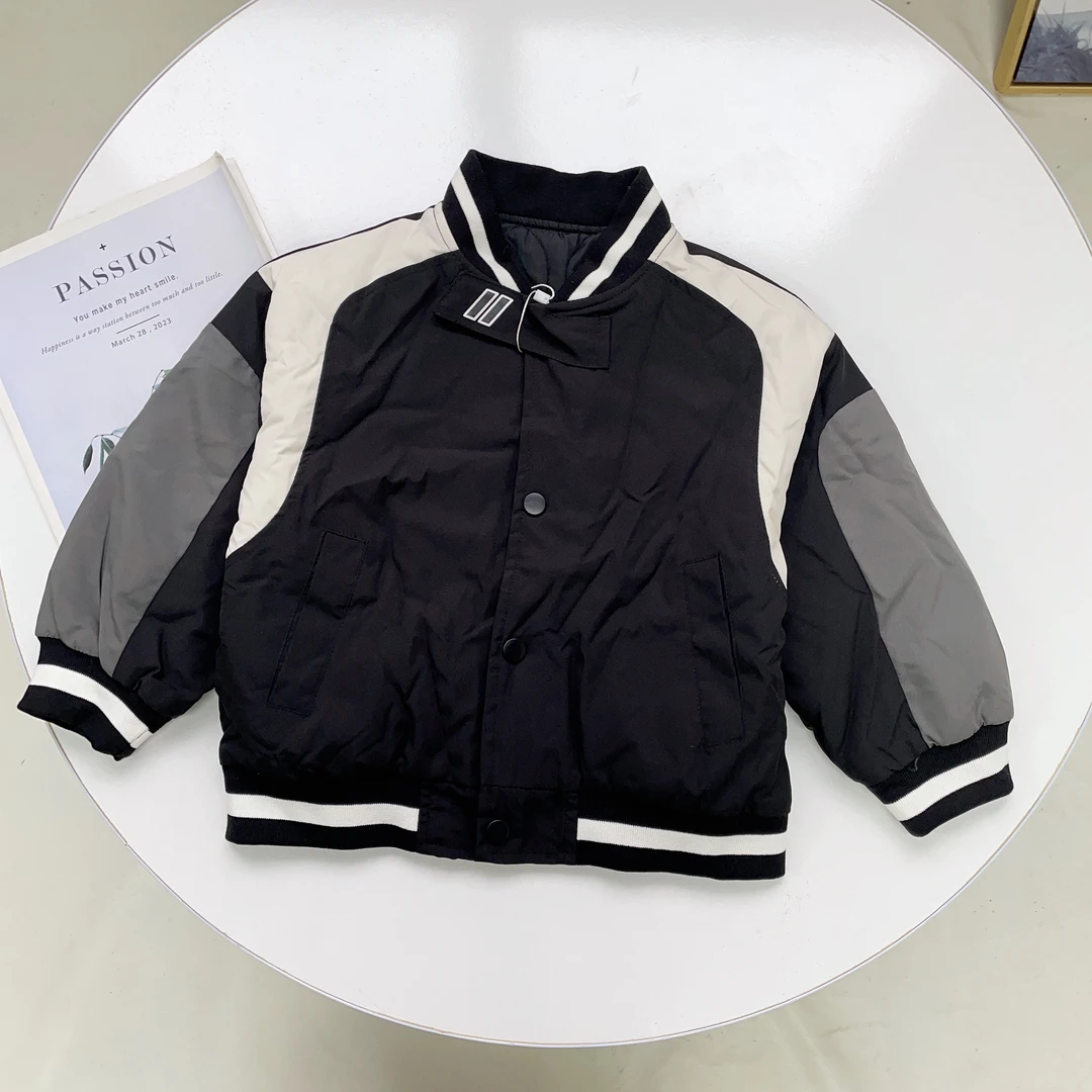 N4042儿童春秋季休闲时尚潮款开学穿搭夹棉冲锋外套ZH158