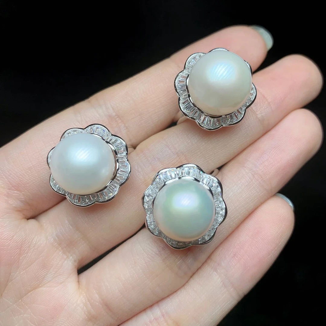 【云上叙】V3173-P-S925银镶嵌珍珠戒指-多样性发一件-11mm+（商城）