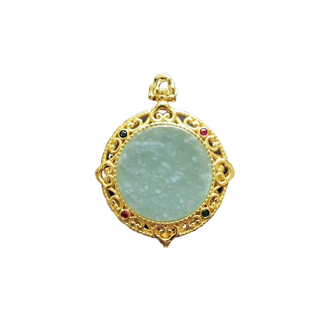 翡翠圆牌吊坠(赠绳) A33-16