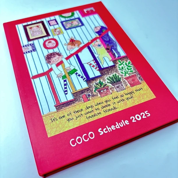 3067【1本红色coco计划本】2025日程本年历本月计划本高颜值本