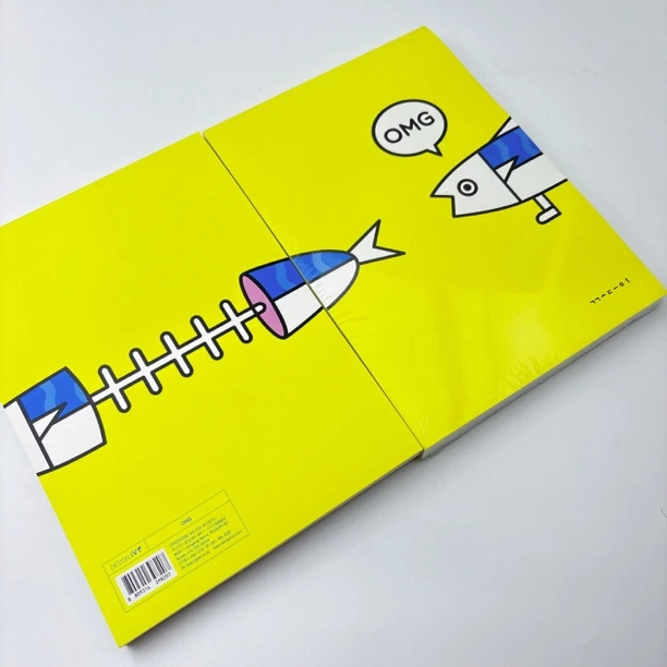 3028【2本A5鱼骨空白本】空白页草稿本绘画本高颜值本