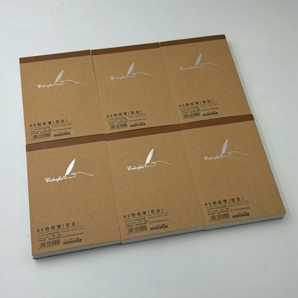 3050《5本A6上翻空白本》加厚空白记事簿涂鸦记录空白拍纸本