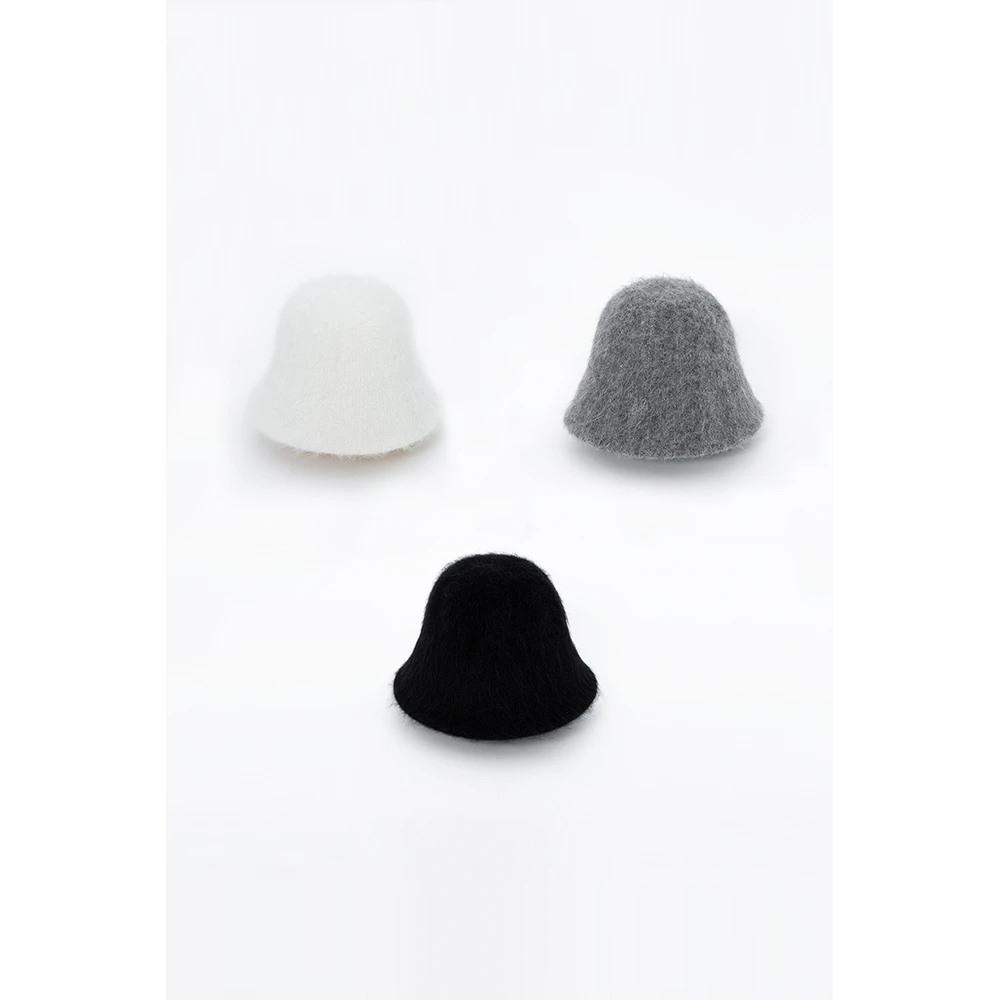 LIURUONAN 24AW【羊驼渔夫帽】北欧极简风羊驼毛渔夫帽气质毛绒感