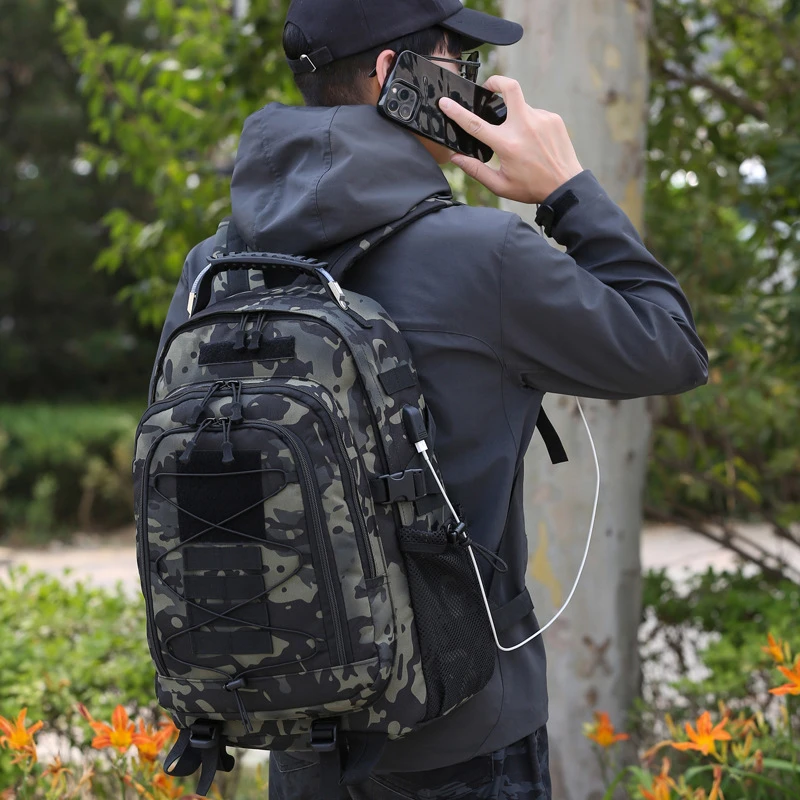 户外双肩包登山攻击大号3P包旅行双肩背包战术防泼水耐磨徒步背包