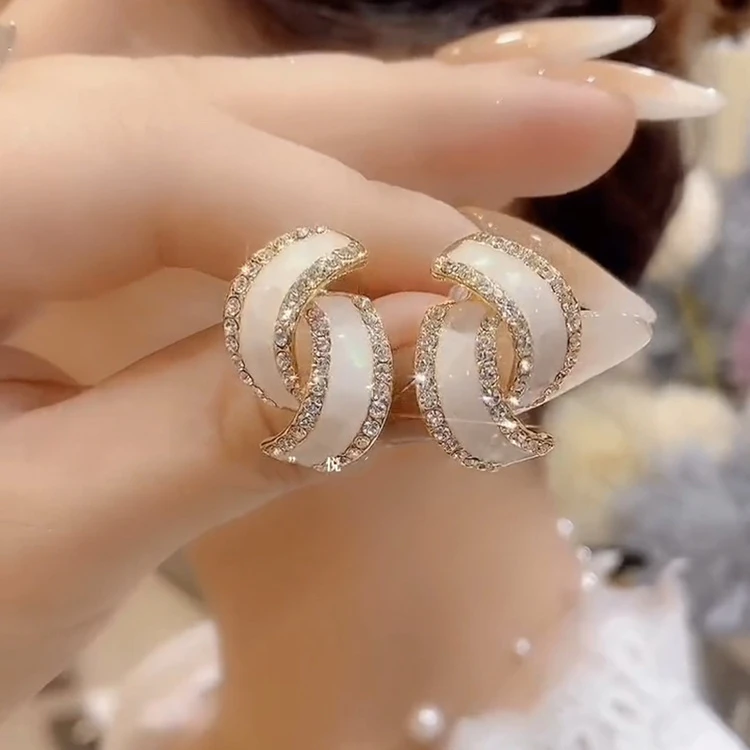 时尚几何耳环2023年新款潮ins法式优雅耳钉气质高级感耳饰