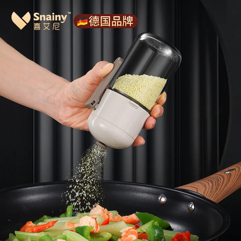 定量盐罐调料盒厨房家用玻璃调料罐防潮密封控盐瓶调味瓶组合套装