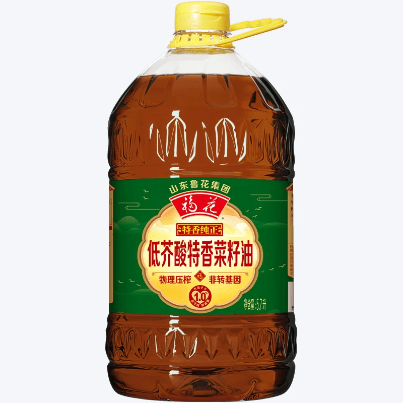 福花低芥酸特香菜籽油5.7L*1 压榨 食用油 营养 国货 纯菜籽油