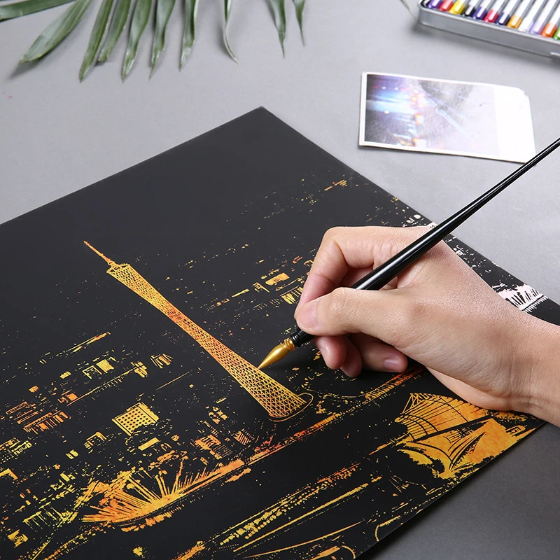 创意璀璨都市Bright city正品都市夜景刮刮画送礼神器个性diy礼品