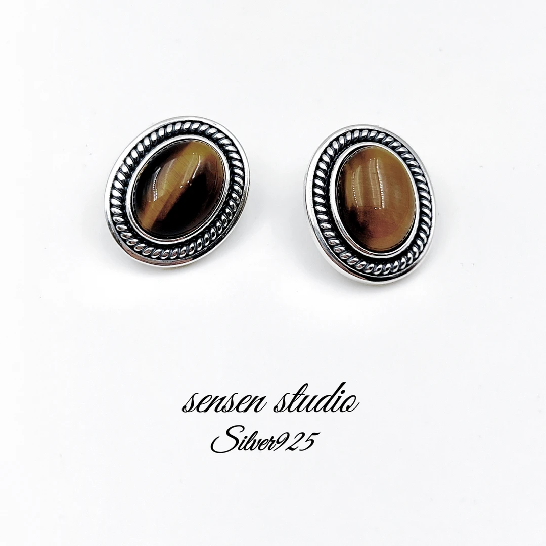 925银耳饰  《大女主》时尚宫廷风定制款轻奢风高级感猫石耳钉