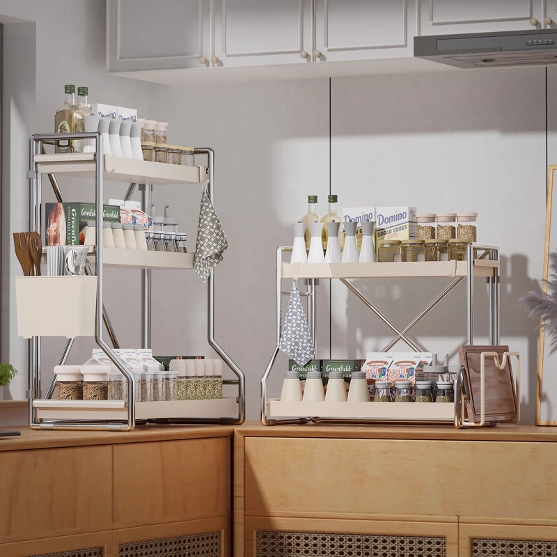 DIGODIGOins风厨房调料置物架多层化妆品收纳架刀筷筒架卧室收纳