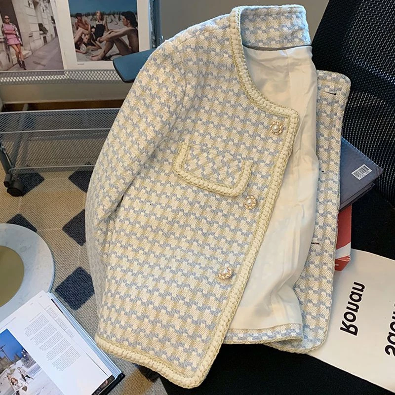 【大涛家实力宠粉】法式春秋小香风外套女秋冬粗花呢上衣小个子百搭