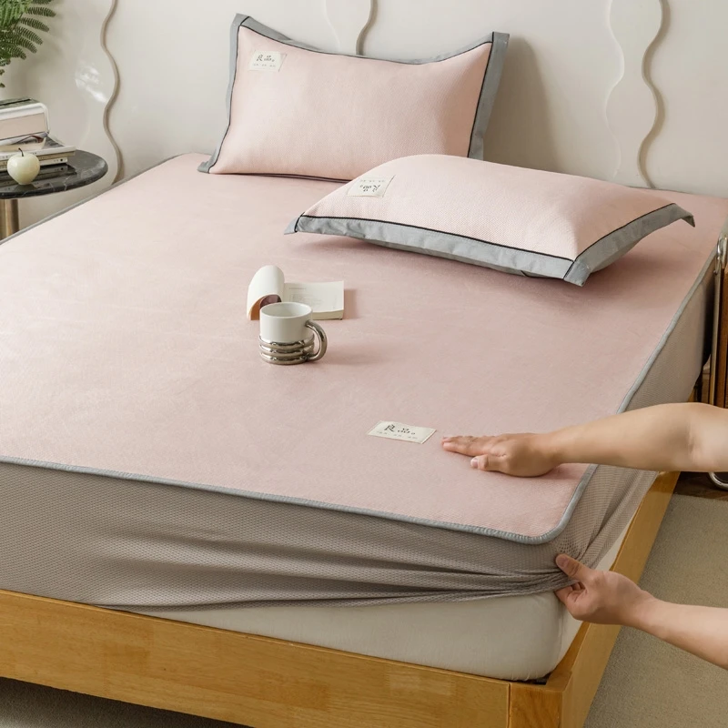 卡巴伦2024新款A类凉感纯色冰藤席凉席-清凉一夏床笠款