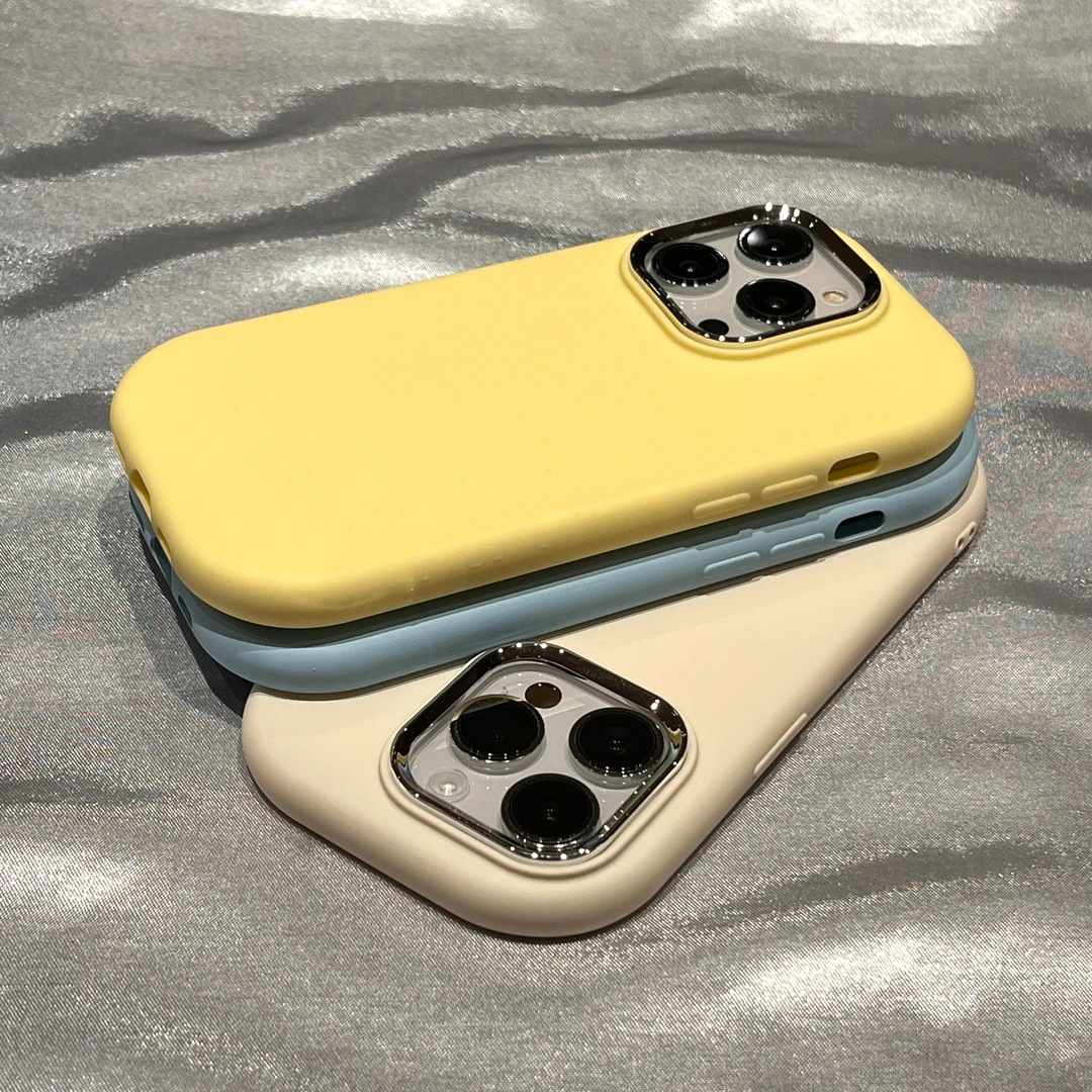 简约纯色气垫情侣iPhone14Promax苹果13手机壳新款15硅胶12防摔11