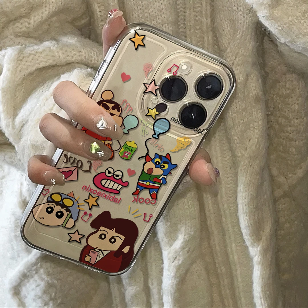 气球小新苹果华为vivo小米oppo手机壳iphone13/14/15全包透明壳xr