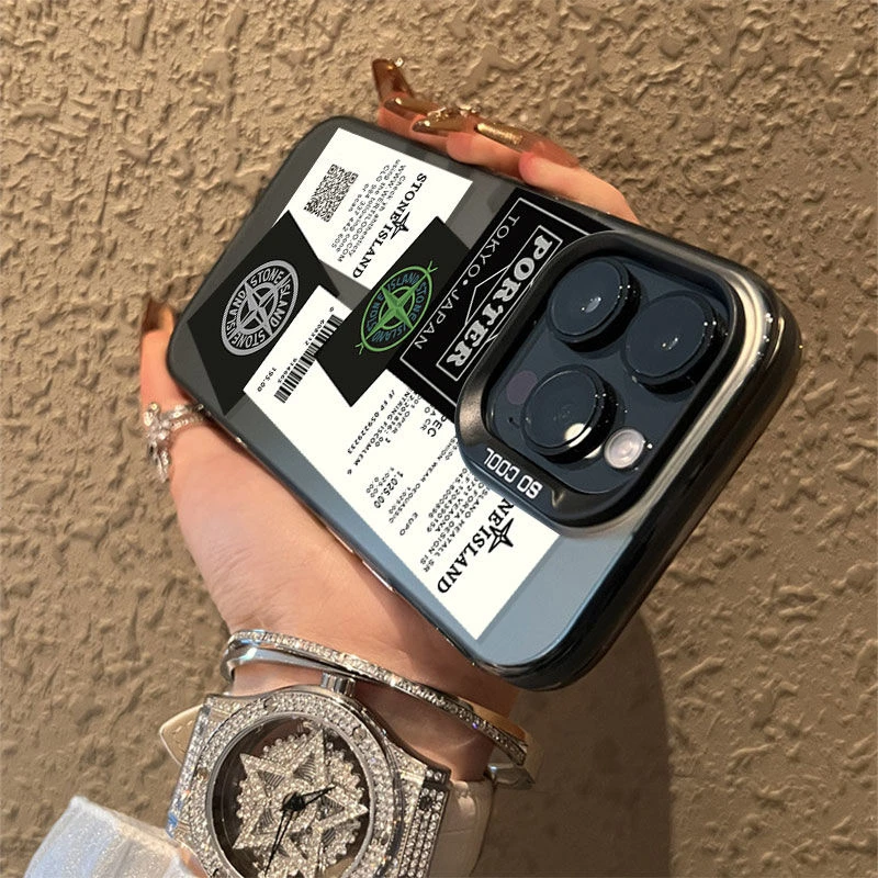 欧美标签金属按键苹果14promax手机壳iPhone13pro12/11磨砂全包xr