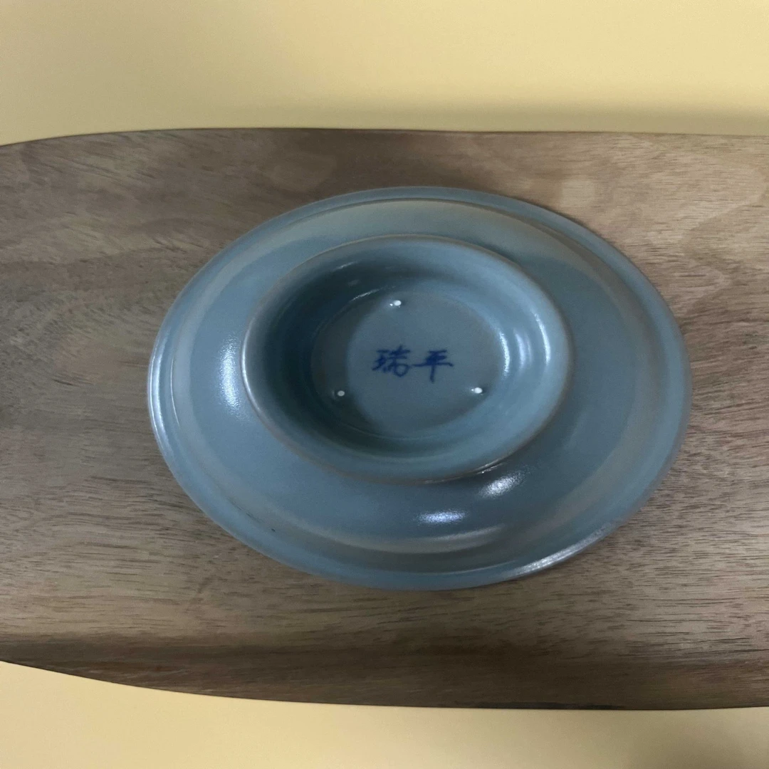 汝州汝瓷原矿釉仿古压手杯