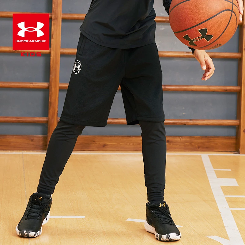 Under Armour/安德玛儿童假两件打底裤男童弹力薄款裤子224110074