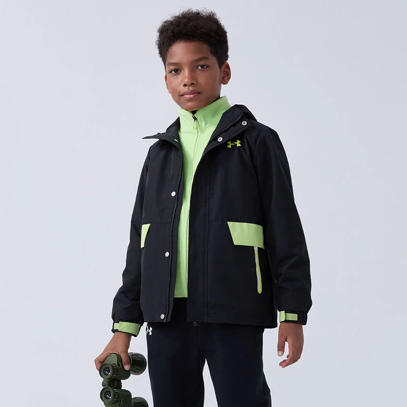 【三合一梭织外套】安德玛儿童运动户外透气梭织两件套244122340DB