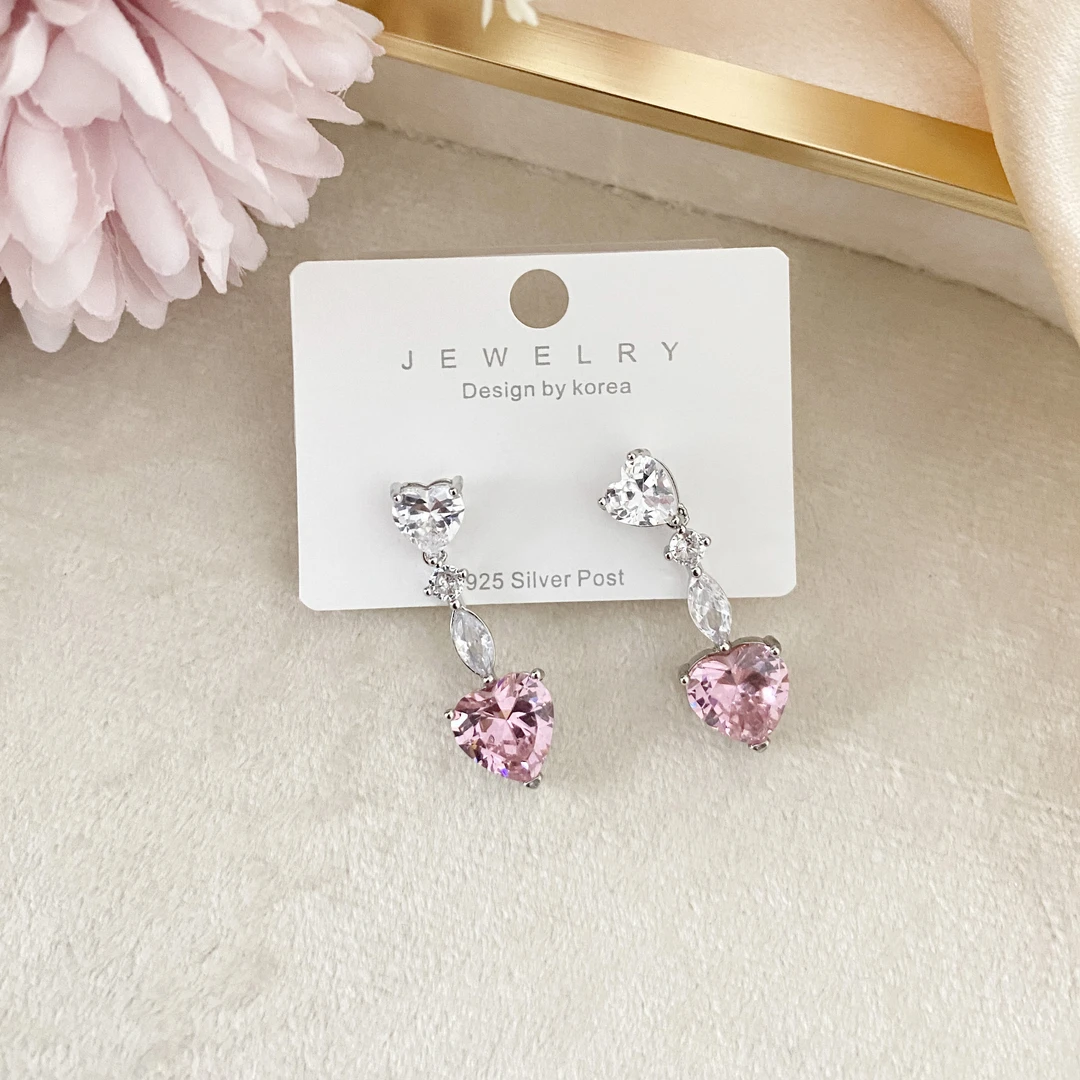 铜合金合成锆石耳饰 简约精致重工 直播间链接