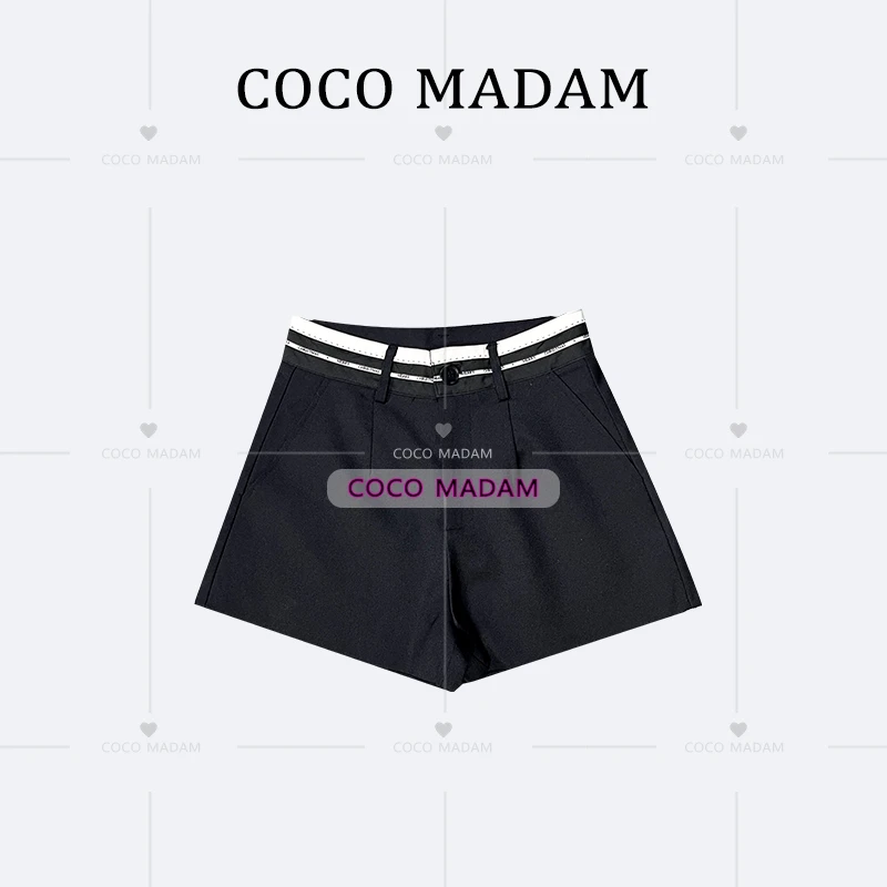 《An ni》Ani-B078 时尚高腰显瘦夏季休闲百搭西装裤