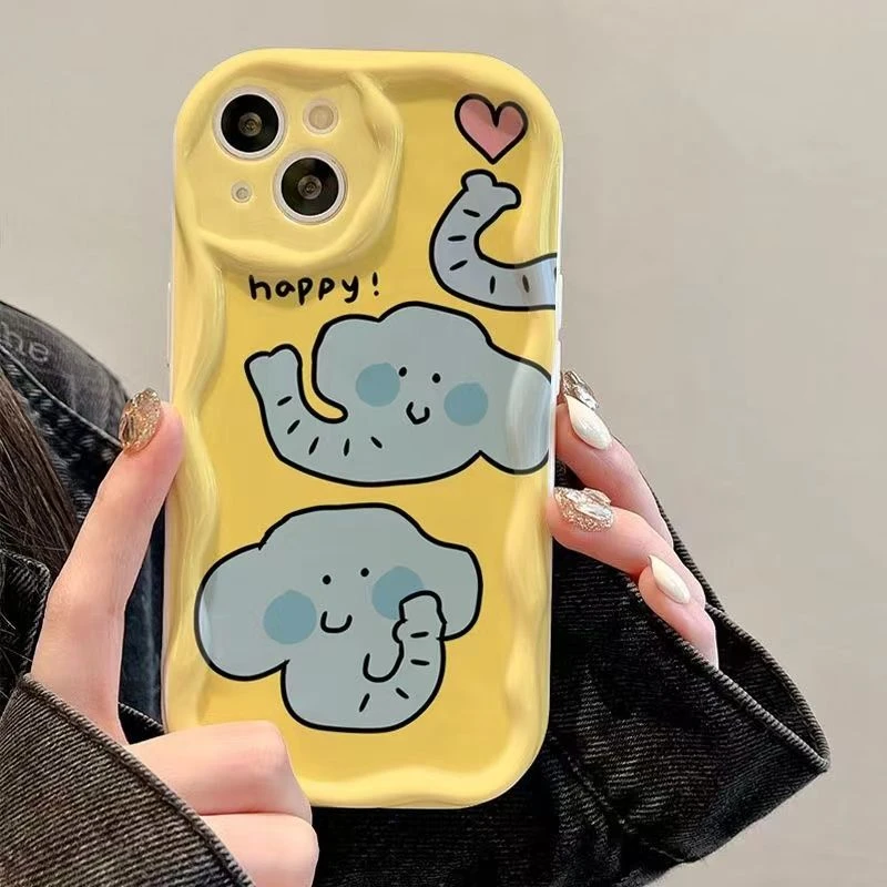 创意卡通苹果15/14/13promax手机壳12全包华为/vivo/小米/oppo女