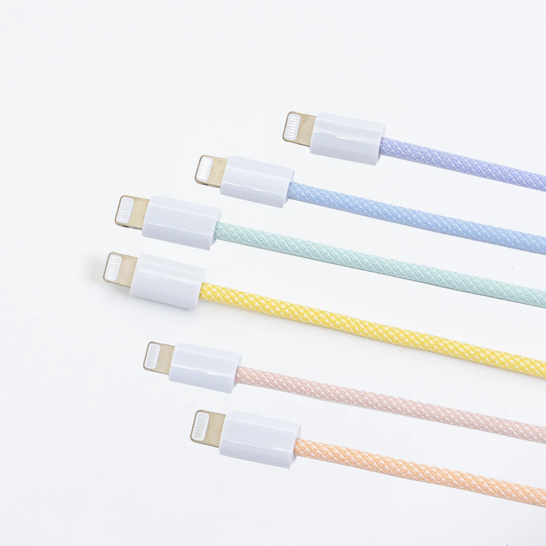 95新 Apple/苹果 原装编织线C-L快充线1m多色数据线