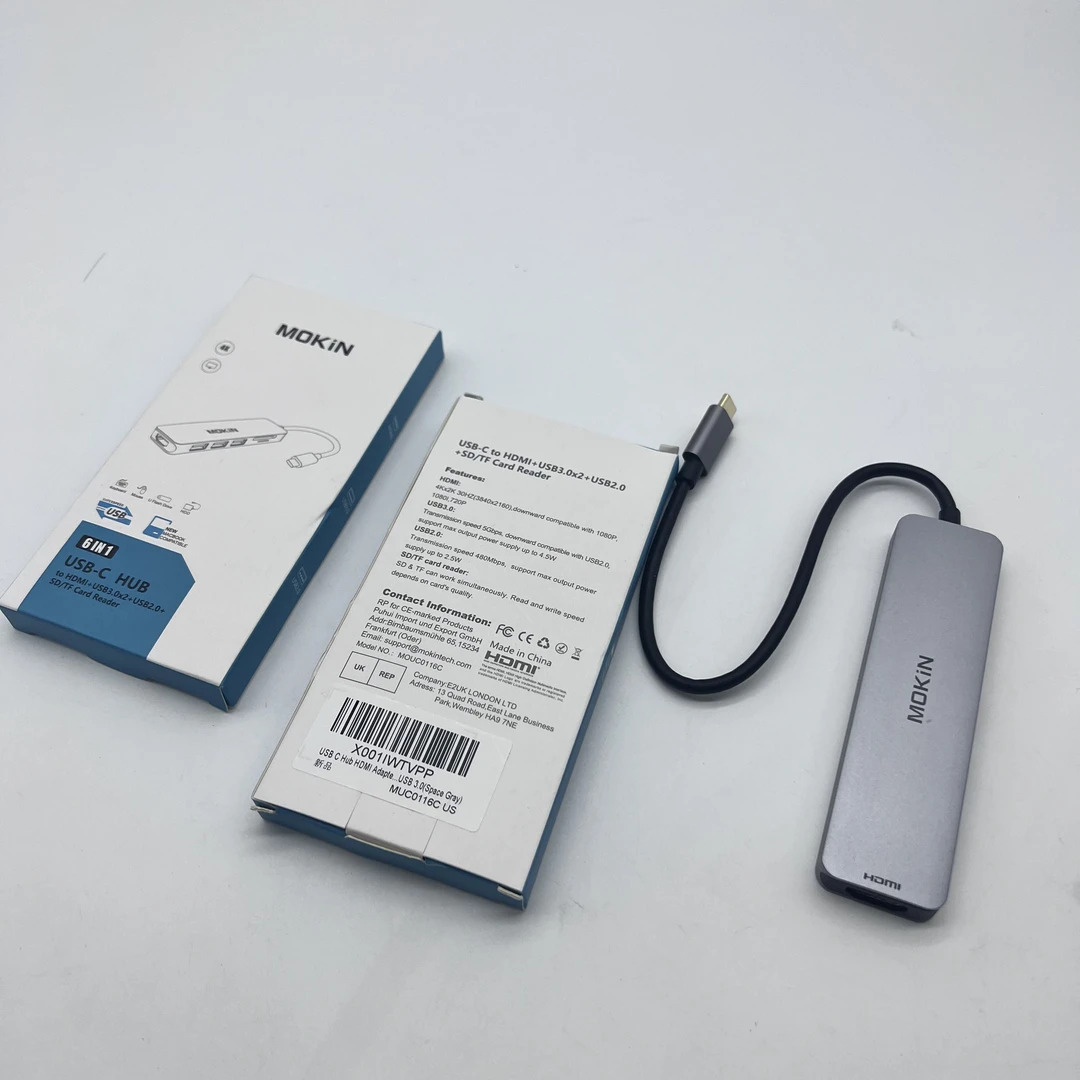 全新未使用  MOKIN六合一拓展坞 支持4K HDMI