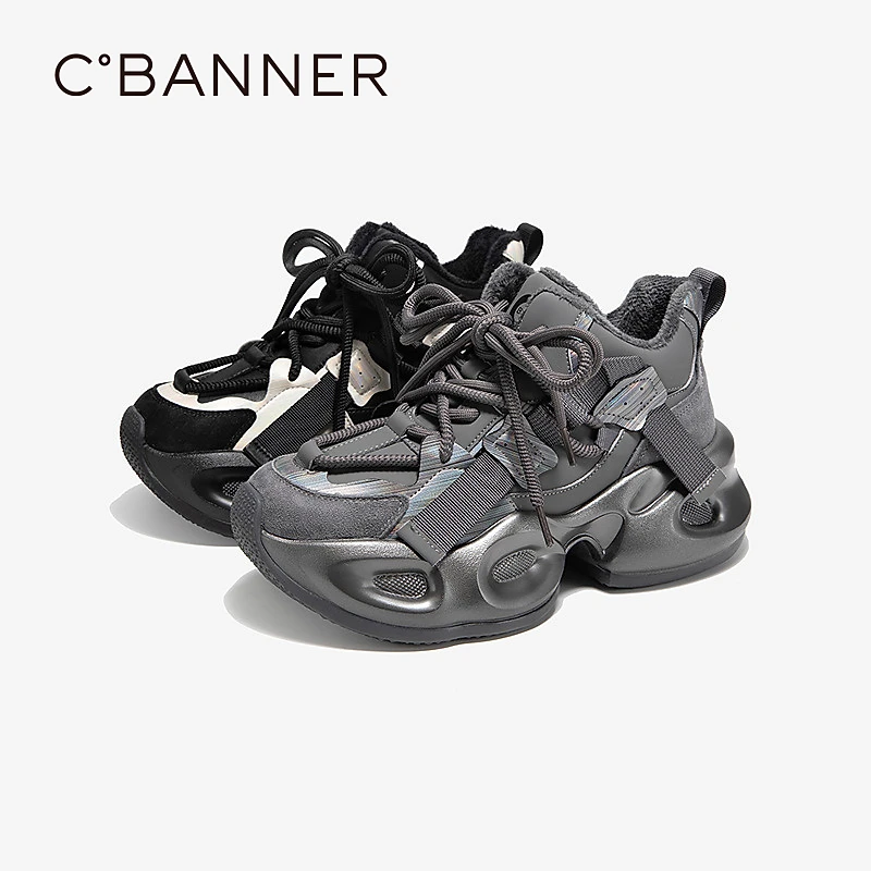 【官方正品】千百度时尚老爹鞋女款夏季新款厚底增高运动休闲鞋