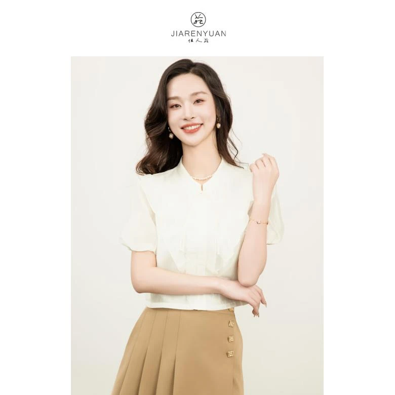 佳人苑雪纺衫女2024年夏季新款J322025