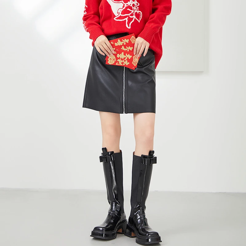 【品牌折扣】佳人苑2023冬新款半身裙J246016