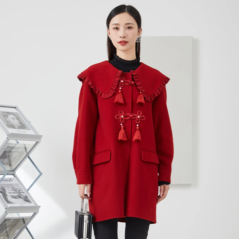 【达人专属】佳人苑冬季新款毛呢外套J24N446