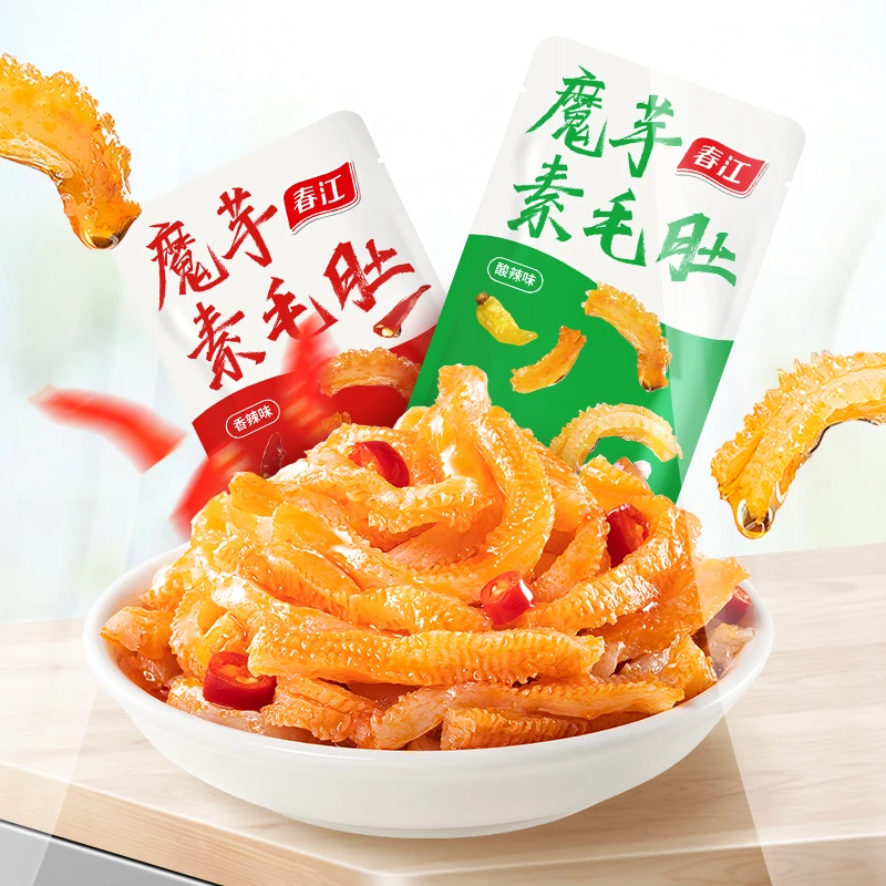 春江魔芋爽素独立毛肚小包装辣条怀旧麻辣解馋小零食小吃散装辣味