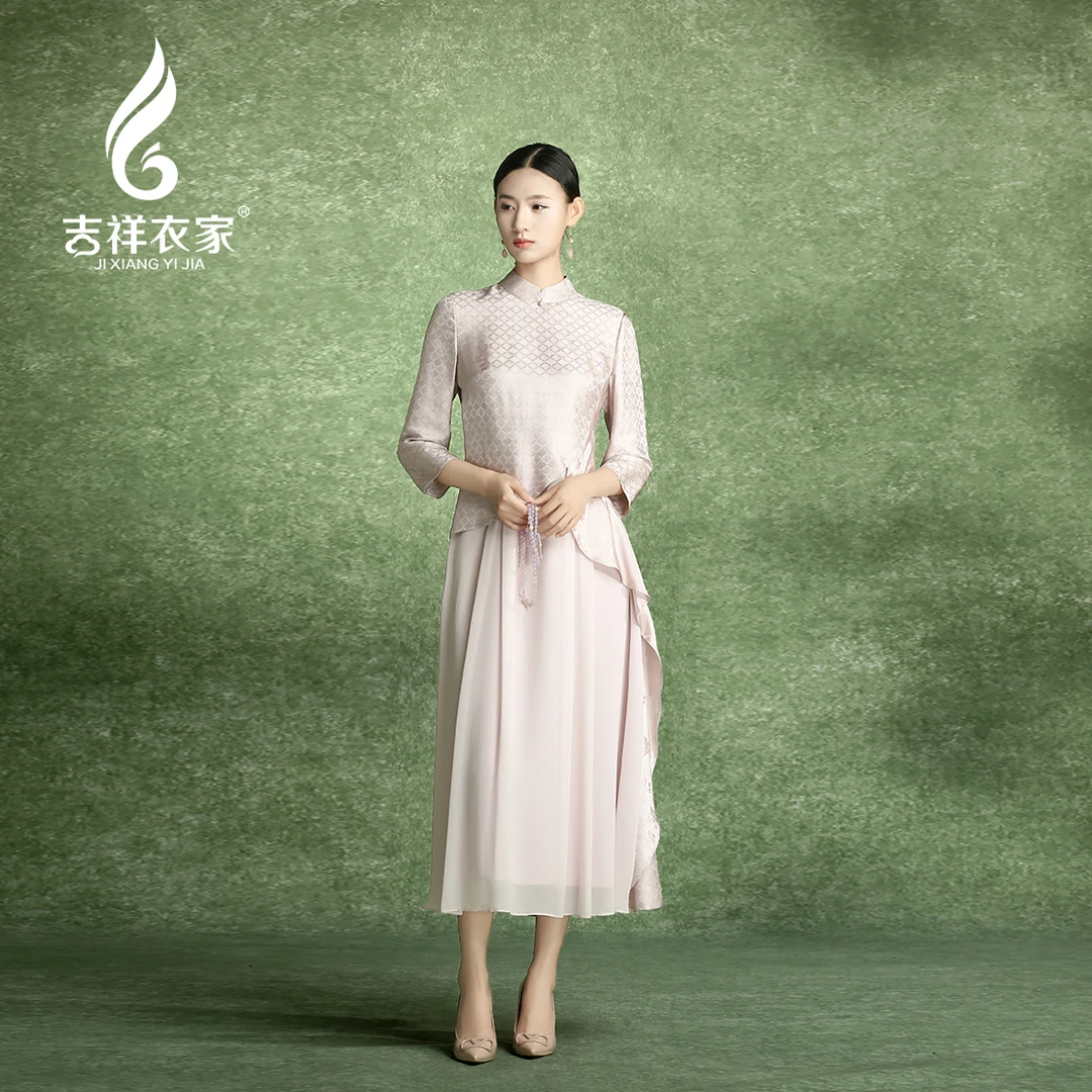 JIXIANGYIJIA/吉祥衣家樱花红陌上（连衣裙）942236968