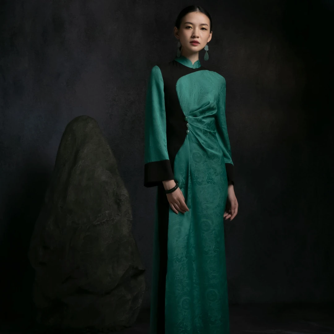 JIXIANGYIJIA/吉祥衣家知逾清（连衣裙）八雅系列923234641