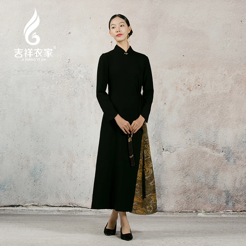 JIXIANGYIJIA/吉祥衣家DY玄云(连衣裙)新中式秋冬气质913233220