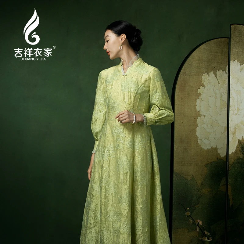 JIXIANGYIJIA/吉祥衣家荣曜秋菊（连衣裙）933236116