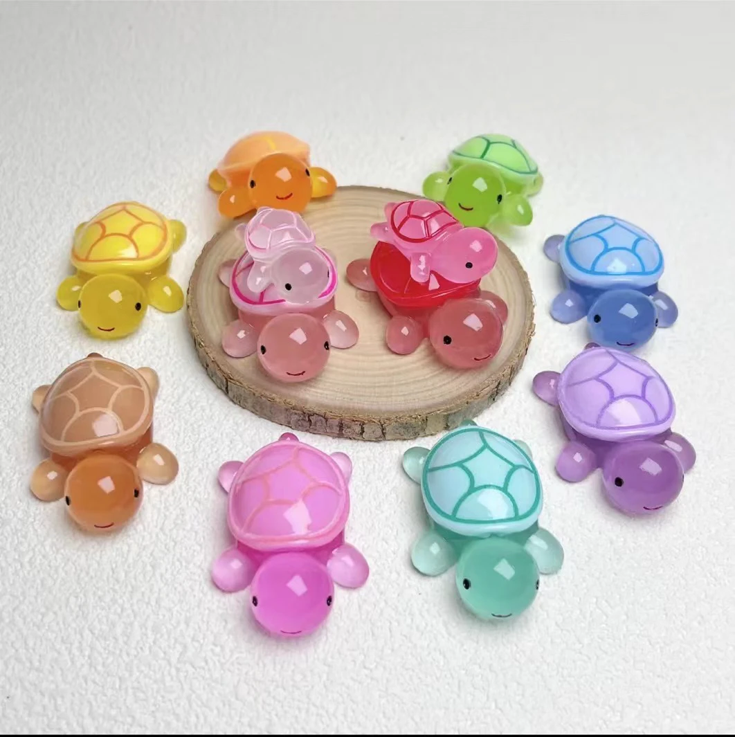 树脂可爱微景观仿真夜光乌龟创意手工DIY饰品潮玩摆件