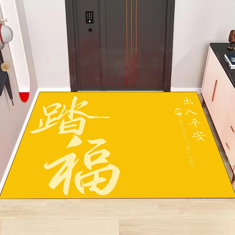 玄关进门地垫吸水防滑黄色厨房地垫入户门耐脏客厅卧室防水地毯