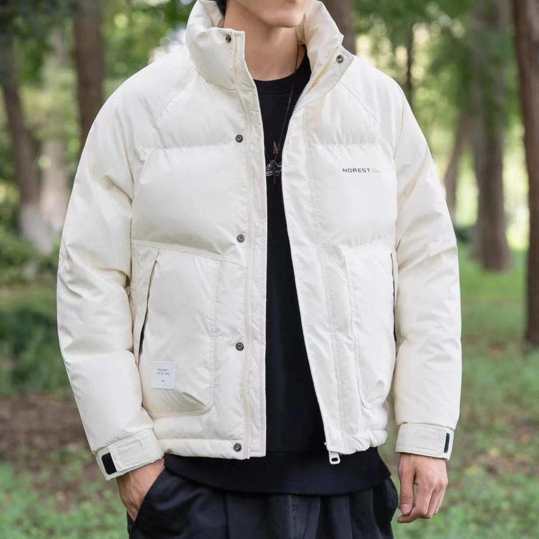 【仔仔熊孤品】中青年工装风男士加厚保暖无帽立领韩版外套