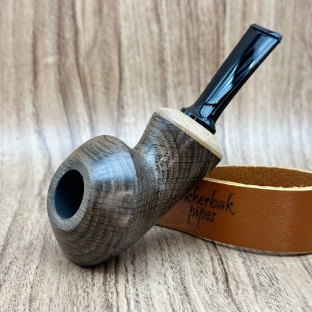 乌克兰 谢尔巴克橡木化石手工烟斗 空腔大气室自由飞碟牛头斗型