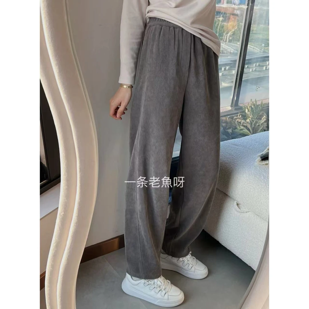 M 秋款休闲弯刀裤女 韩版宽松显瘦百搭休闲裤潮