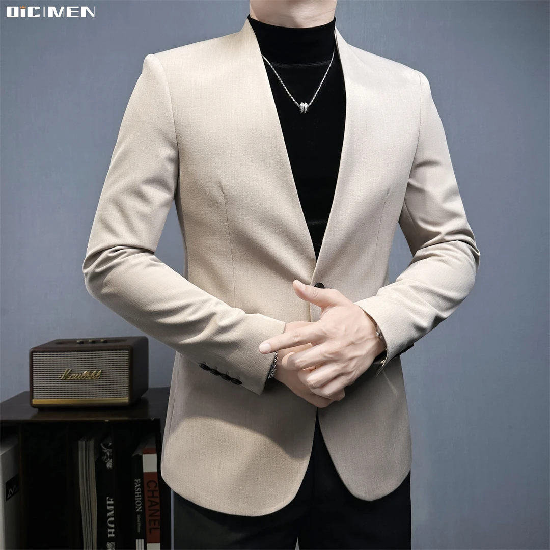 痞帅设计感休闲西装套装男正装可拆卸领小众男生高级感西服商务风