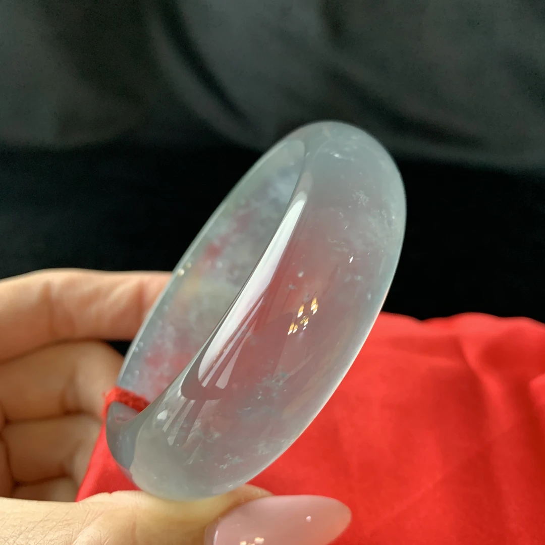 天然缅甸翡翠手镯玻璃种起钢光A货