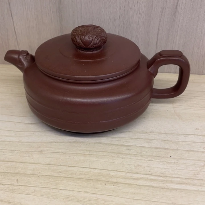 紫砂茶壶淡*。宜兴黄龙山原矿紫砂壶