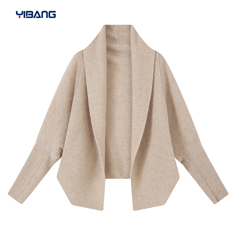 谊邦『康家小山羊绒』春秋气质羊绒斗篷披肩外搭轻奢时尚上衣开衫女