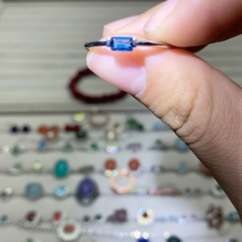 【闪购商品】烟晶戒指银S925镶嵌