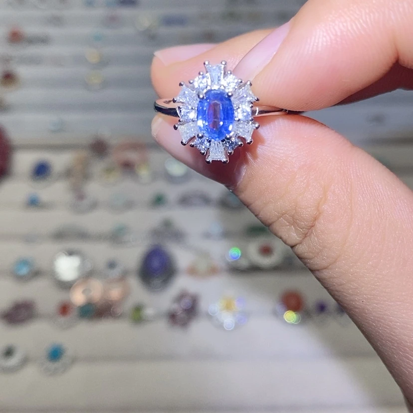 【闪购商品】烟晶戒指银S925镶嵌