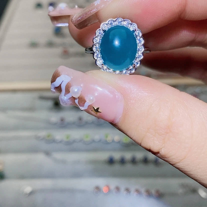 【闪购商品】烟晶戒指银S925镶嵌