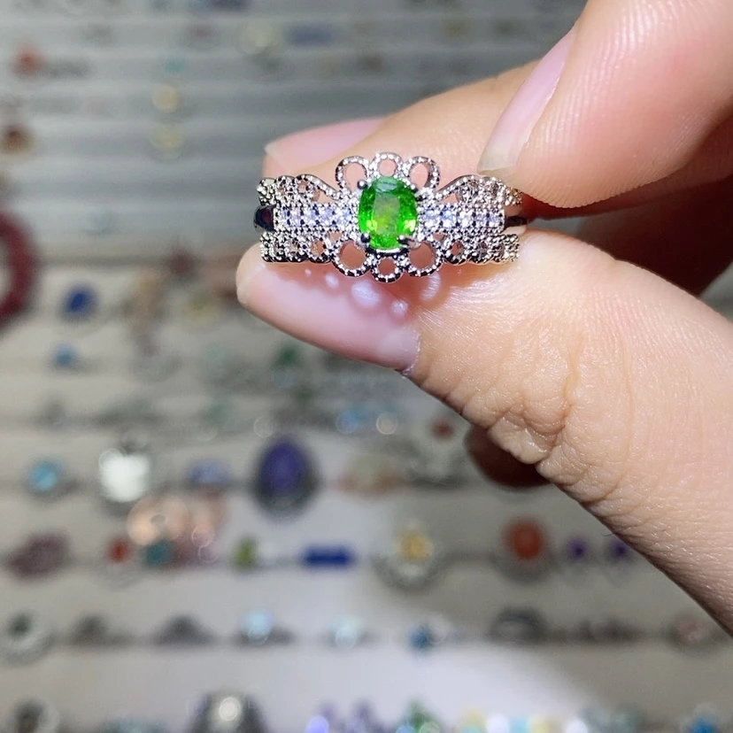 【闪购商品】烟晶戒指银S925镶嵌